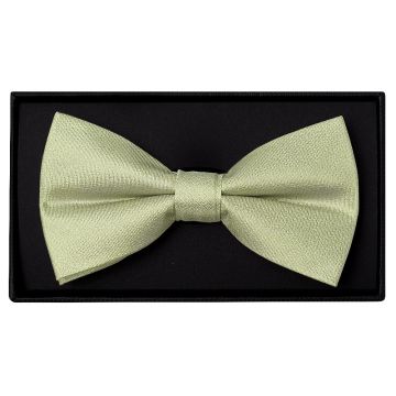 Plain Sage Green Silk Mens Bow Tie