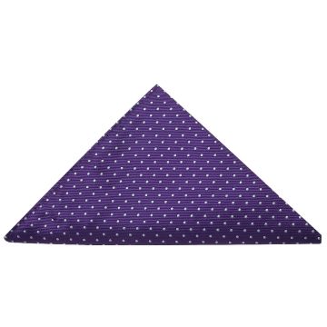 Purple and White polka dot Pocket Square