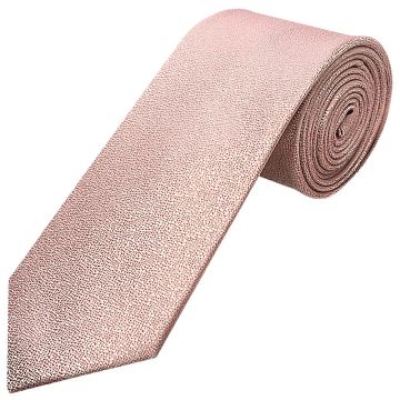 Plain Rose Gold Textured Silk Classic Men's Tie