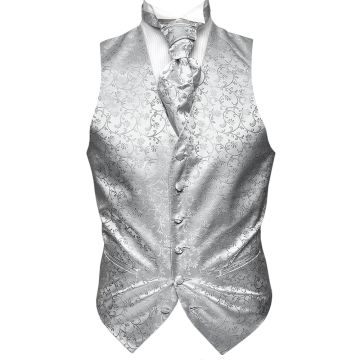 Silver Floral Waistcoat