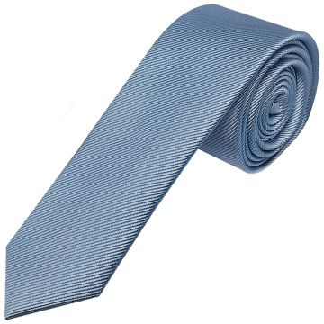 Light Blue Silk Twill Skinny Mens Tie
