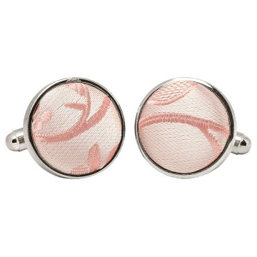 Rose Quartz Floral Cufflinks