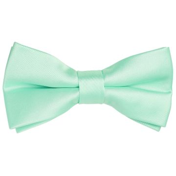 Pre Tied Mint Green Satin Boys Bow Tie Age 8-11