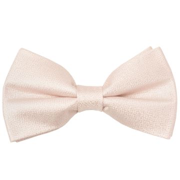 Pre Tied Blush Pink Textured Silk Boys Bow Tie Age 8-11