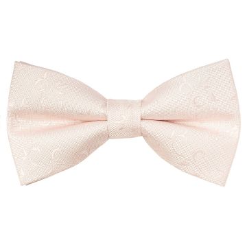 Pre Tied Blush Textured Floral Boys Bow Tie Age 8-11