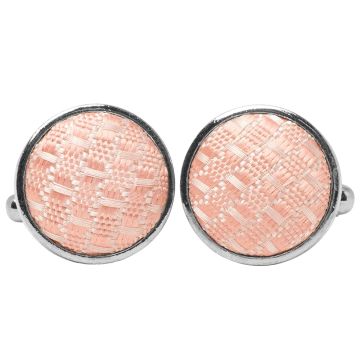Peach Textured Cufflinks