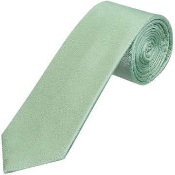 Plain Green Textured Silk Classic Men's Tie