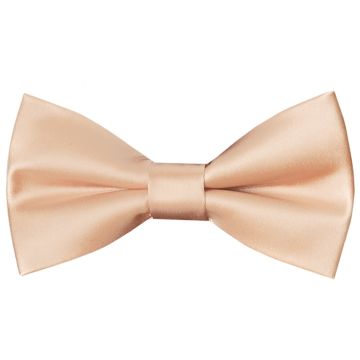Pre Tied Nude Satin Boys Bow Tie Age 8-11