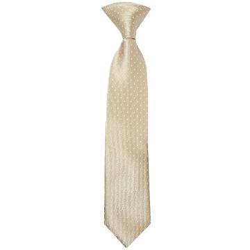 Pre Tied Champagne Polka Dot Boys Tie Age 4-7