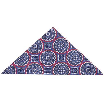 Dark Pink Brocade Silk Pocket Square