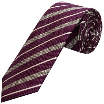Purple Stripe Classic Men's Silk Tie