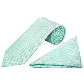 Mint Diamond Classic Men's Tie and Pocket Square Set