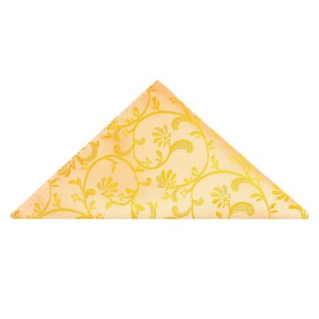 Bright Yellow Floral Pocket Square