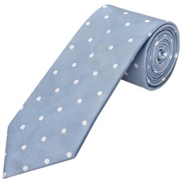 Dusty Blue White Spot Classic Men's Tie