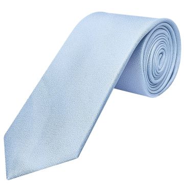 Plain Light Blue Silk Classic Men's Tie