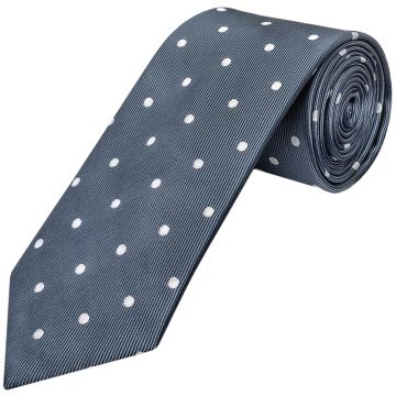 Navy Large White Spot Classic Men's Tie