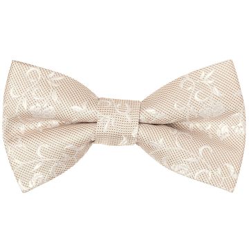 Pre Tied Champagne and White Floral Boys Bow Tie Age 4-7