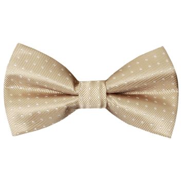 Pre Tied Champagne Polka Dot Boys Bow Tie Age 18 Months - 3 Years