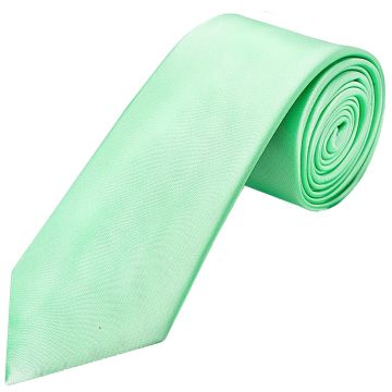 Plain Seafoam Green Satin Classic Men's Tie