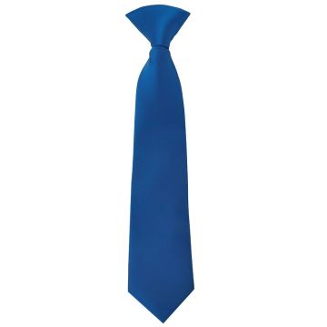 Pre Tied Electric Blue Satin Boys Tie Age 4-7