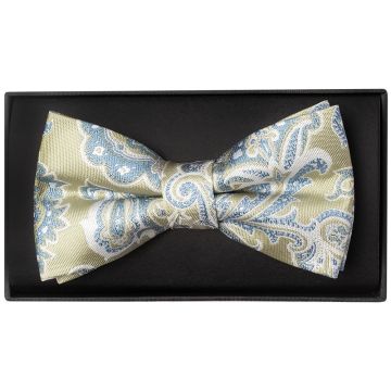 Green and Blue Paisley Handmade Mens Bow Tie