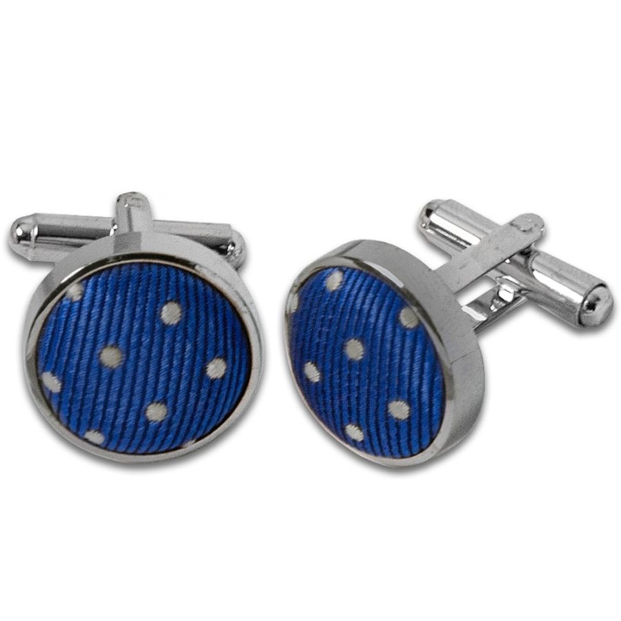 Blue Polka Dot Cufflinks