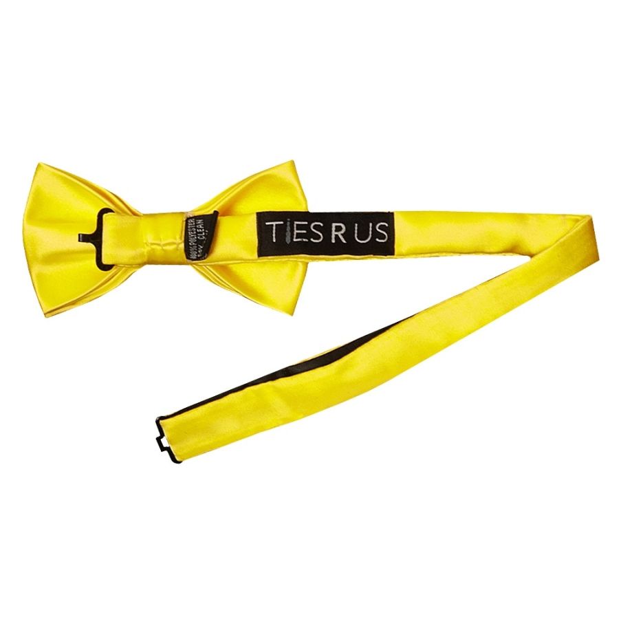 Plain Sunshine Yellow Handmade Mens Bow Tie