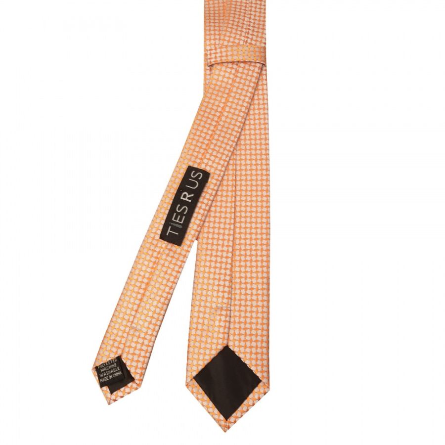 Orange Neat Skinny Men's Tie