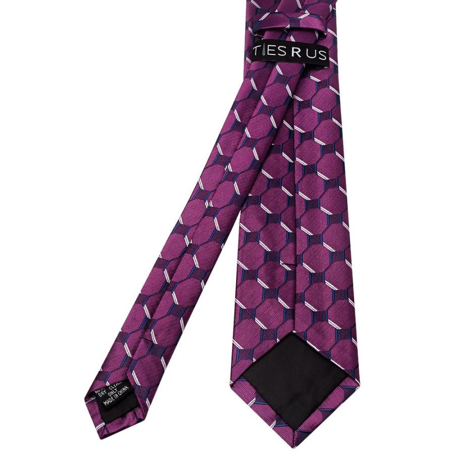 Slim Pink Check Plaid Men's Tie