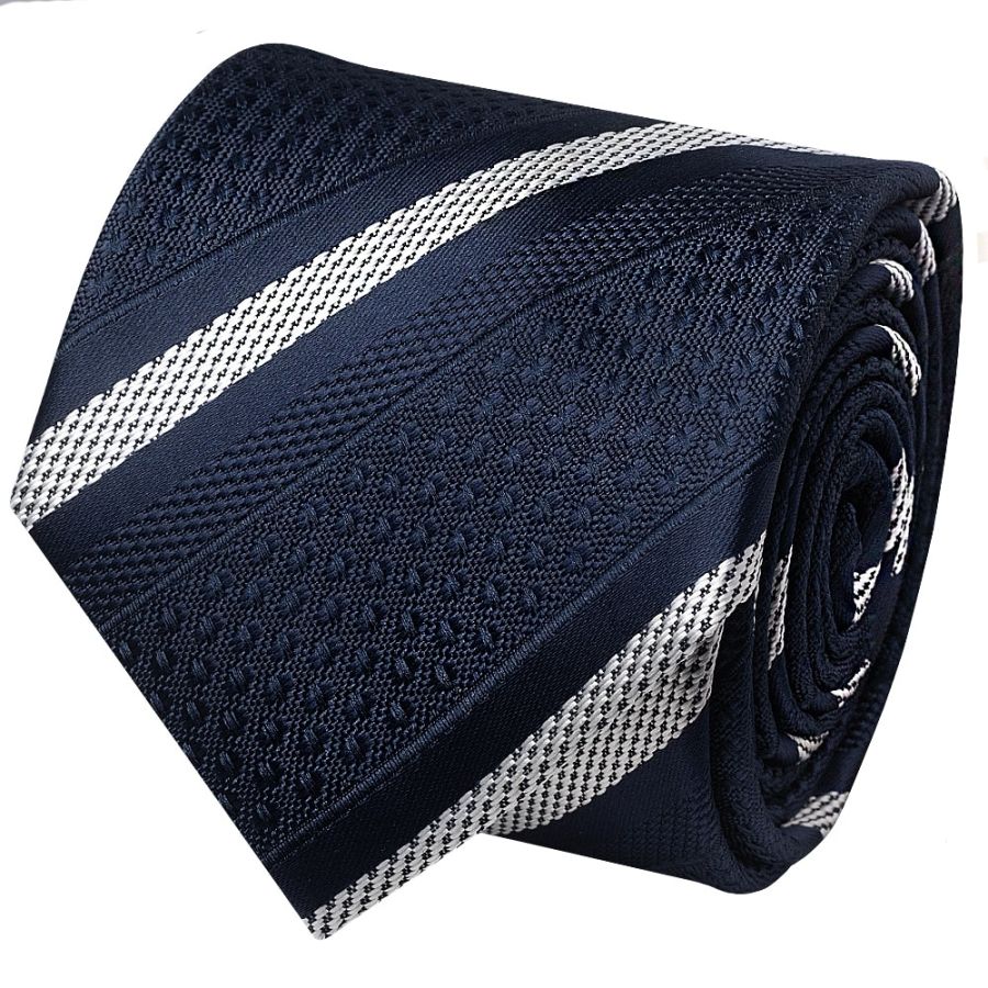 Slim Navy Striped Men's Tie