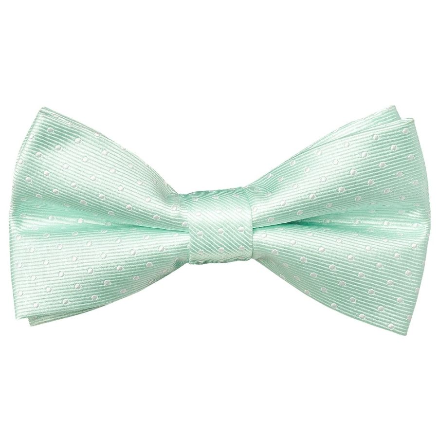 Pre Tied Mint Polka Dot Boys Bow Tie Age 4-7