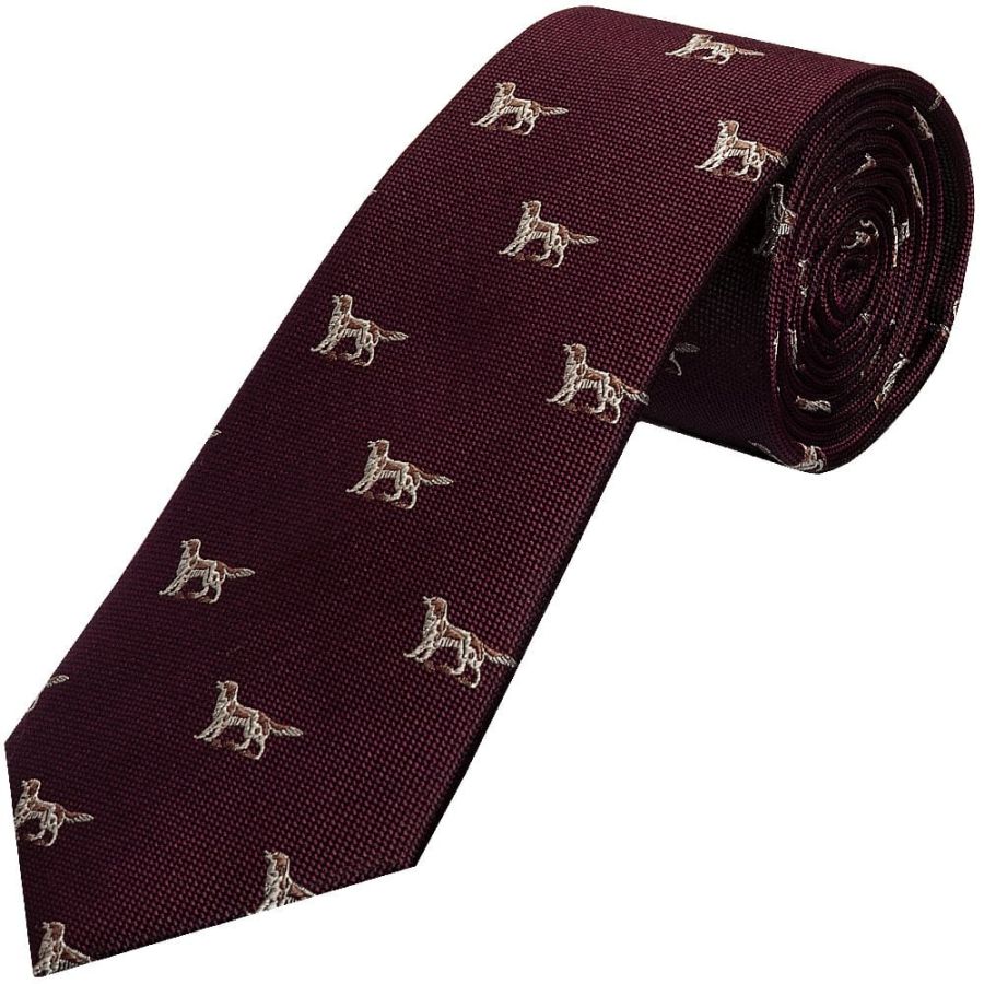 Burgundy Dog Silk Classic Men's Tie