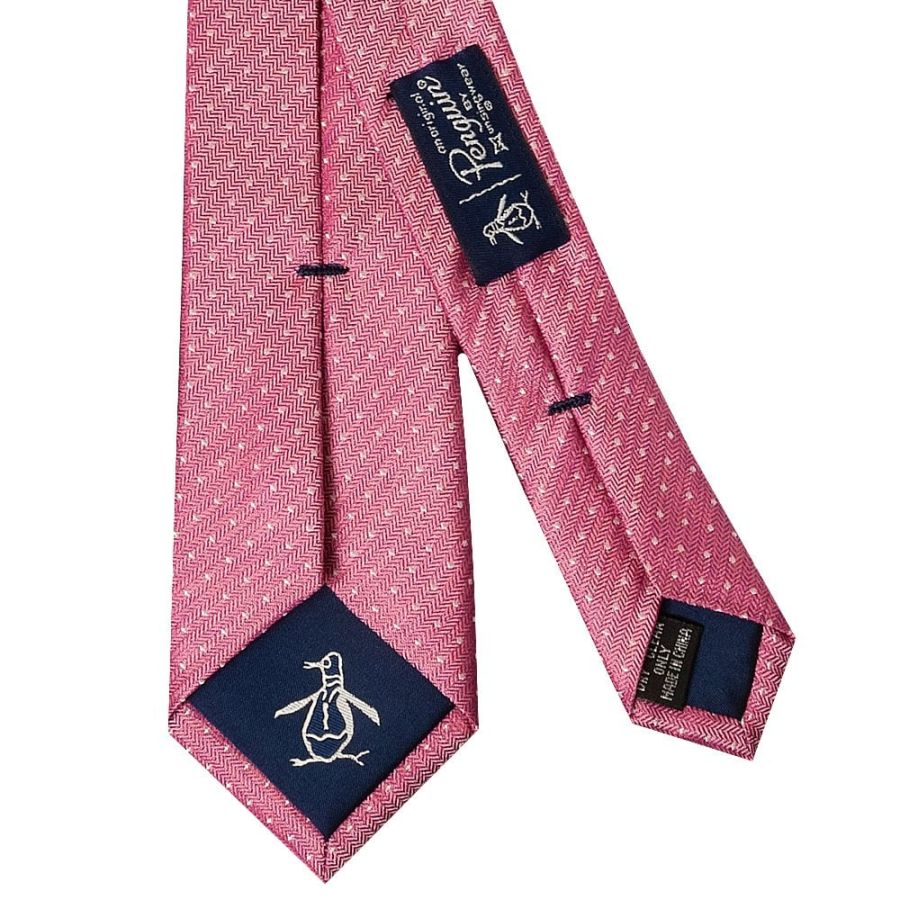Pink Polka Dot Skinny Men's Silk Tie