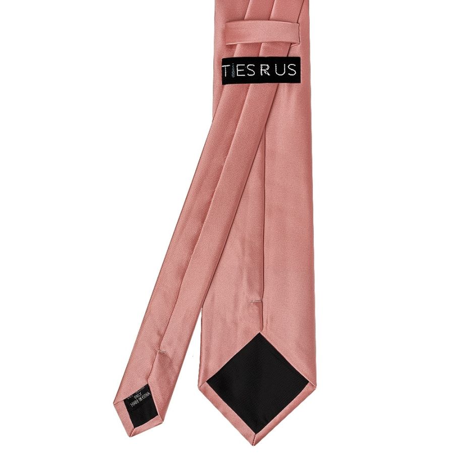 Rose Gold Satin Classic Men's Tie and Pocket Square Set
