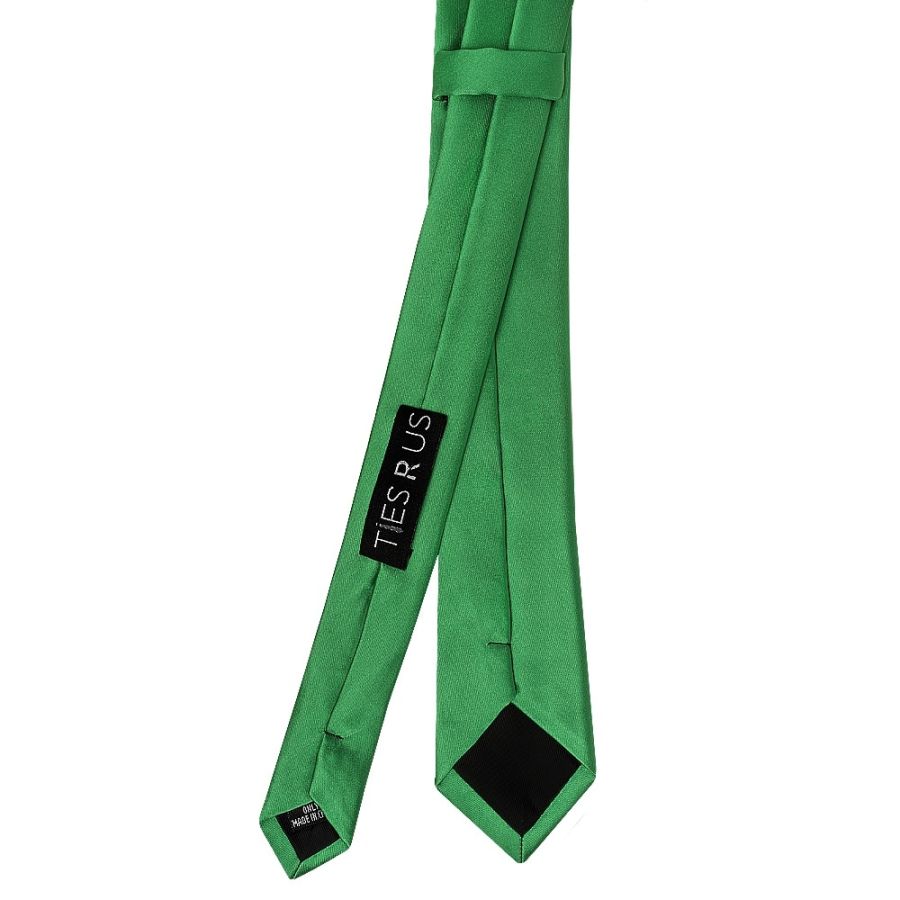 Plain Emerald Green Satin Boys Tie