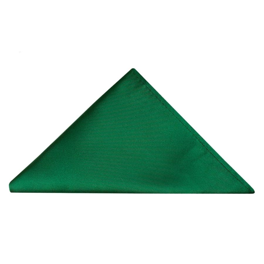 Forest Green Satin Men's Cravat Tie and Pocket Square Set