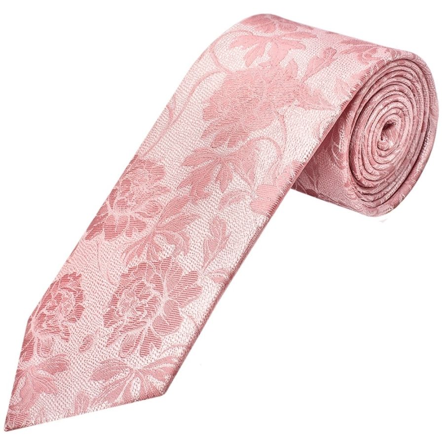 Rose Flower Classic Men's Tie and Pocket Square Set
