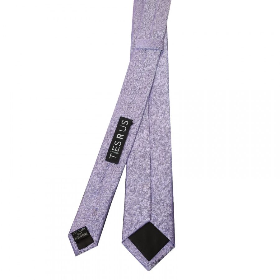 Plain Purple Textured Silk Skinny Men's Tie