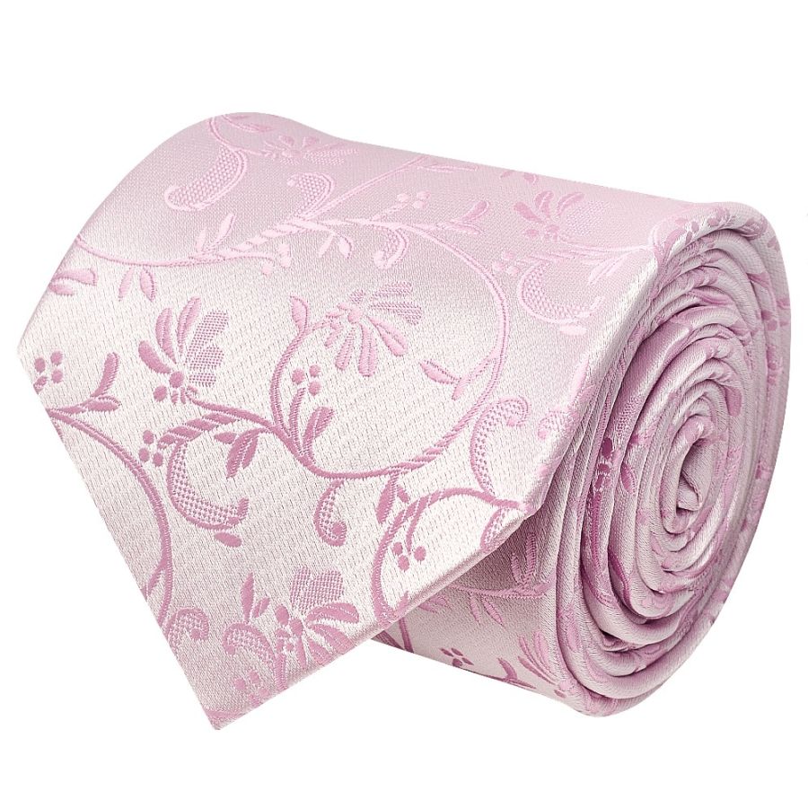 Light Dusty Pink Floral Classic Men's Tie
