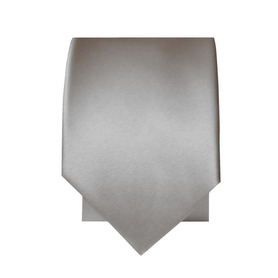 Silver Satin Skinny Boys Tie