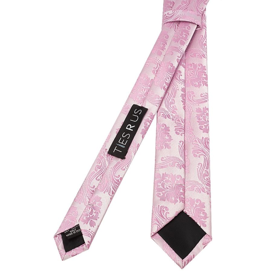 Dusty Pink Paisley Skinny Boys Tie