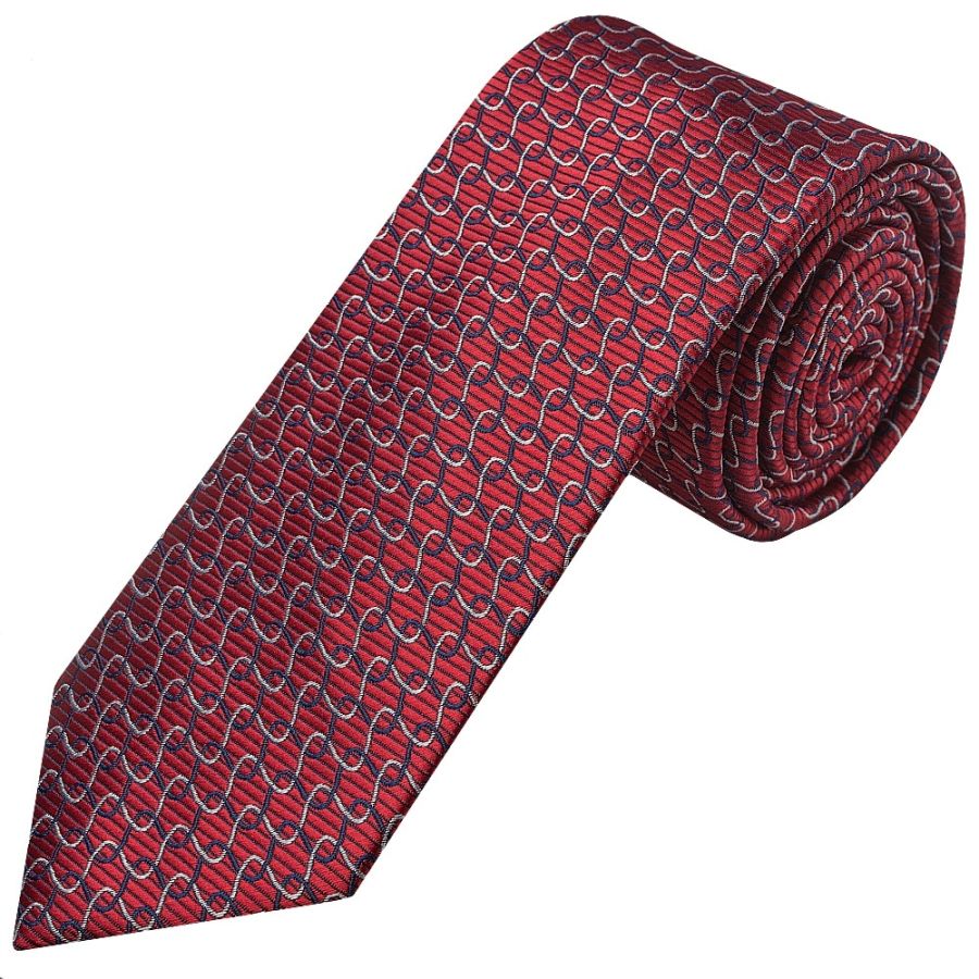 Slim Red Swirl Men's Tie