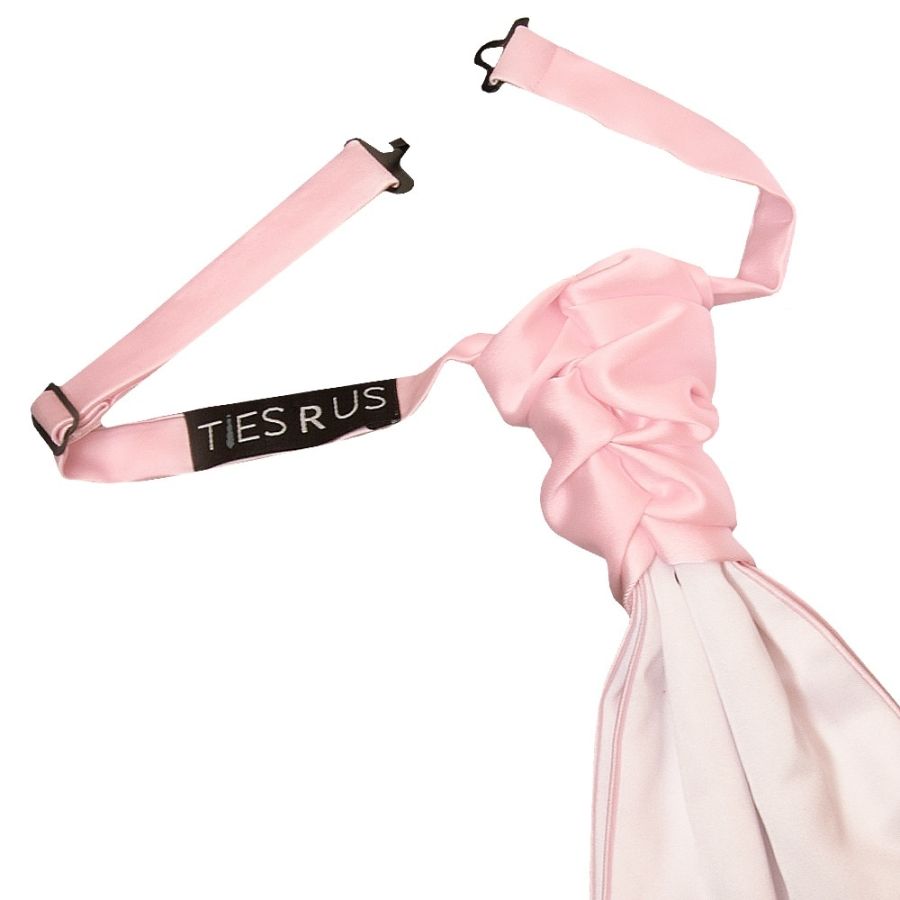 Plain Blush Pink Satin Men's Cravat Tie