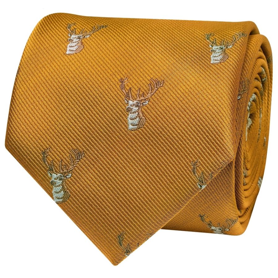 Gold Deer Head Classic Men's Tie