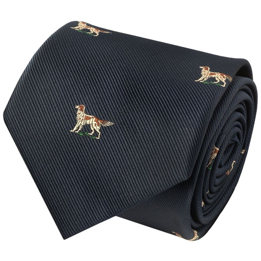 Navy Dog Head Classic Men's Tie
