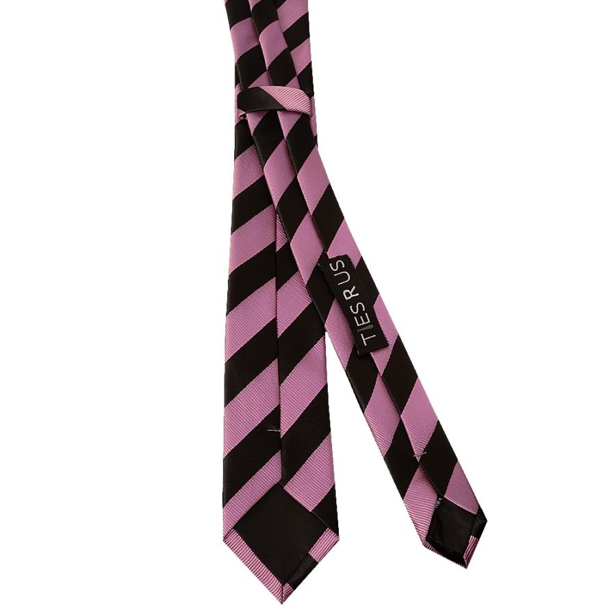 Black and Pink Striped Skinny Men's Tie