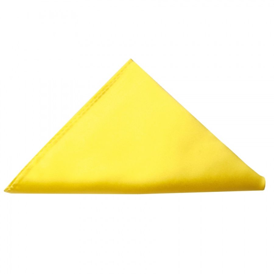 Sunshine Yellow Satin Classic Men's Tie and Pocket Square Set
