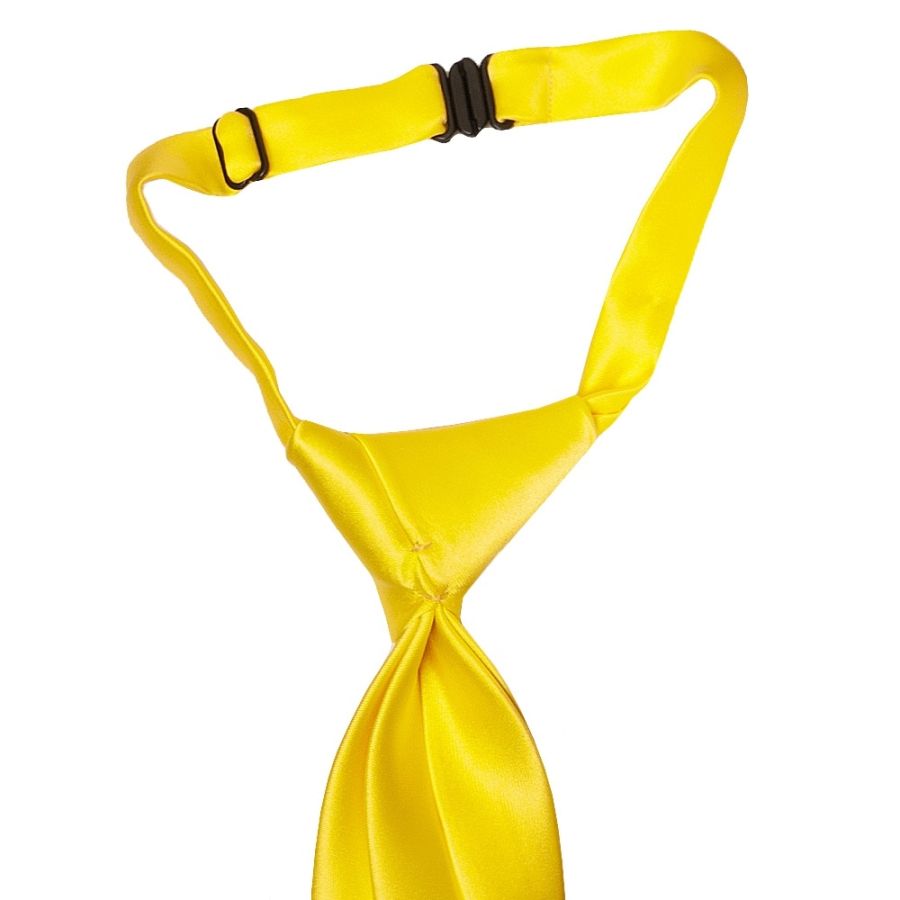 Pre Tied Sunshine Yellow Satin Boys Tie Age 4-7