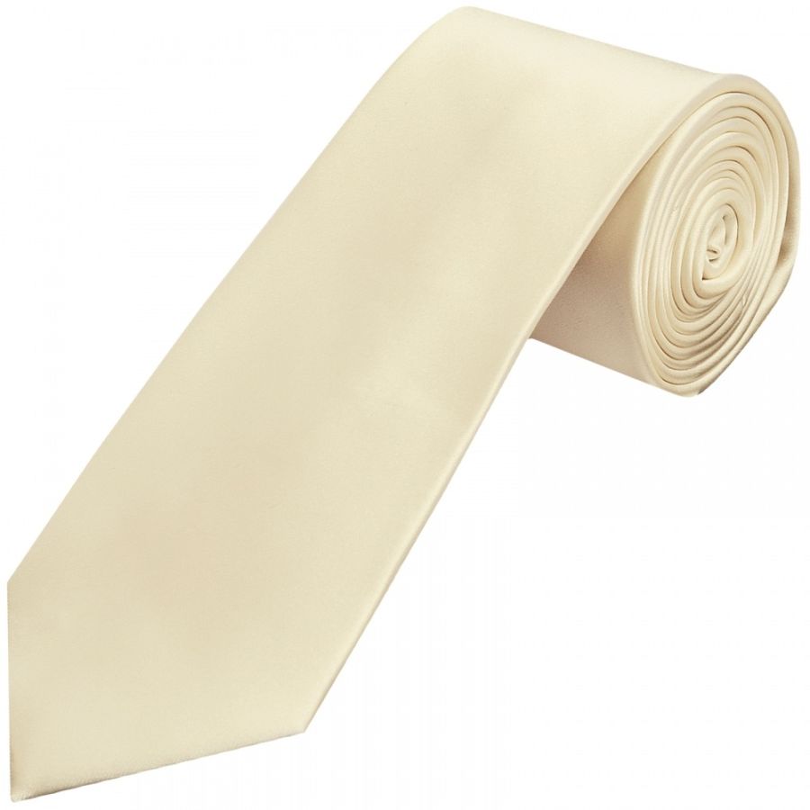 Plain Ivory Satin Classic Men's Tie