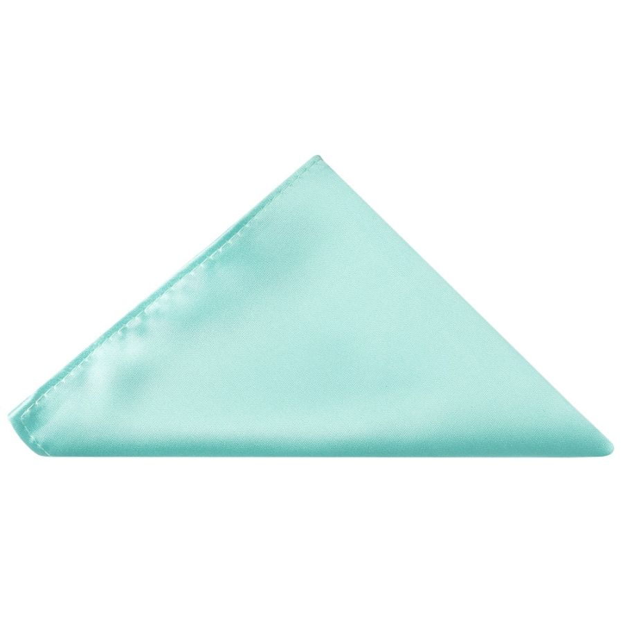 Aqua Satin Pocket Square